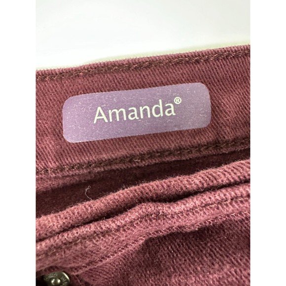 Gloria Vanderbilt Jeans Womens Size 14 Medium Burgundy Denim Pants 5 Pocket - Picture 5 of 8